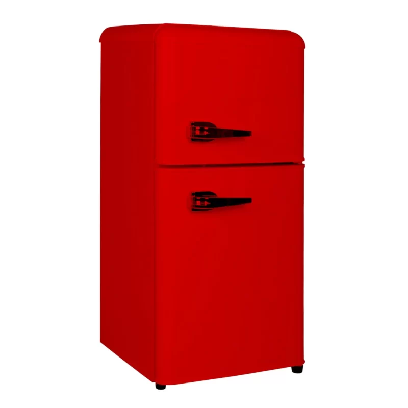 NASCO Mini Réfrigérateur Rétro Deux Portes 200L