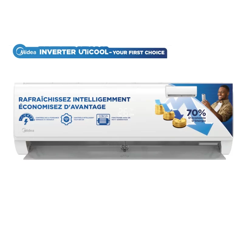 Midea Split Unicool 9.000 BTU Inverter R410A – Image 2