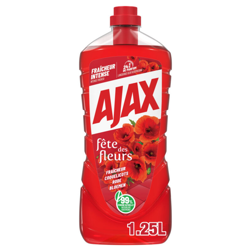 Nettoyant ménager Ajax Fêtes des Fleurs Coquelicot 1,25L