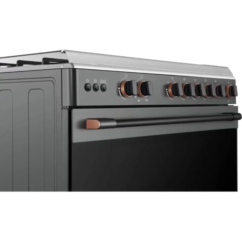TOSHIBA Gazinière 5 Feux Gris-Noir – Allumage Automatique – Image 2