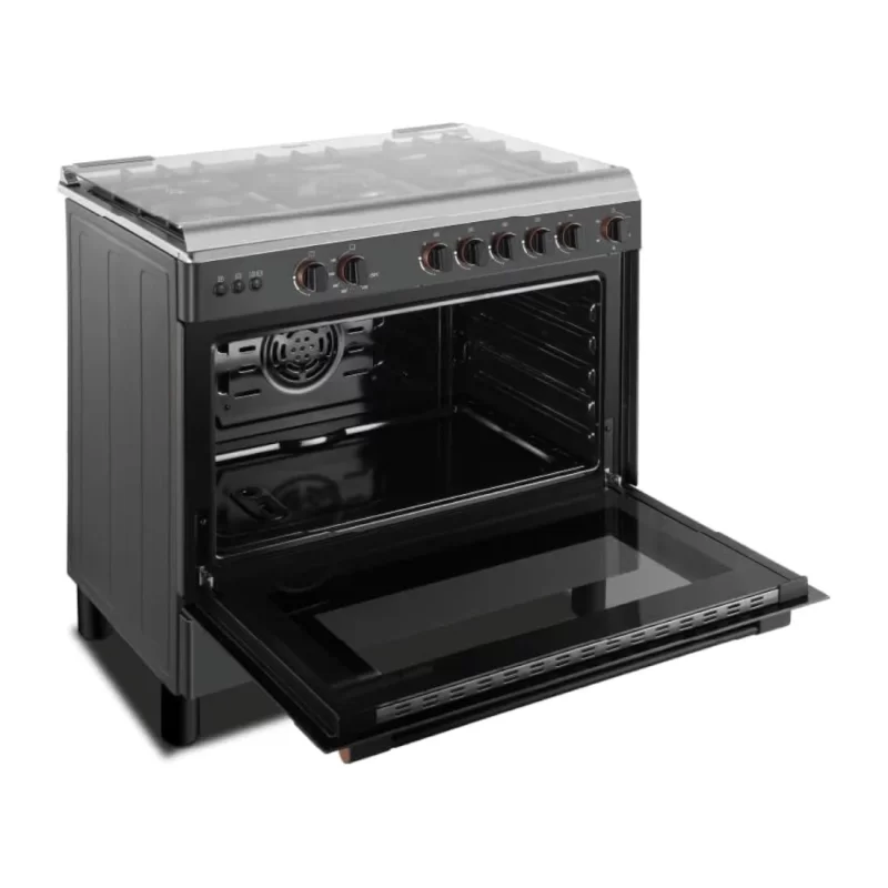 TOSHIBA Gazinière 5 Feux Gris-Noir – Allumage Automatique – Image 3