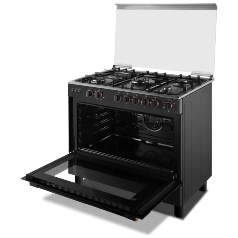 TOSHIBA Gazinière 5 Feux Gris-Noir – Allumage Automatique – Image 5
